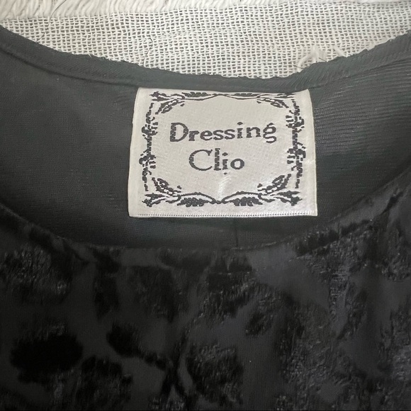 Women’s Vintage DRESSING CLIO Size Large Midi Goth Grunge Dark Romantic Dress - Picture 4 of 10